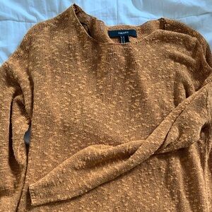 Mustard yellow thin knit sweater super cute for fall